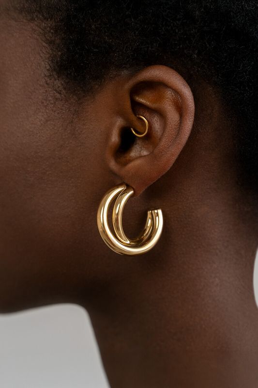 My Jewellery Earrings hoops crossover Goud