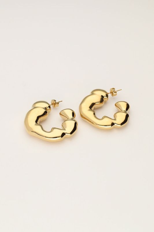 My Jewellery Earrings hoops organic Goud