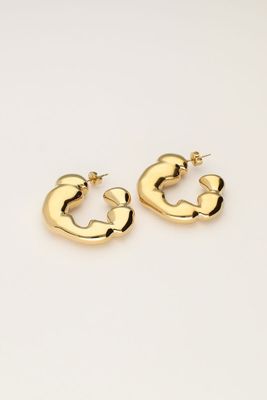 My Jewellery Earrings hoops organic Goud