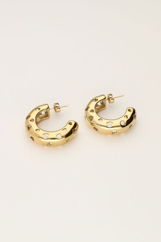 My Jewellery Earrings hoops open hearts