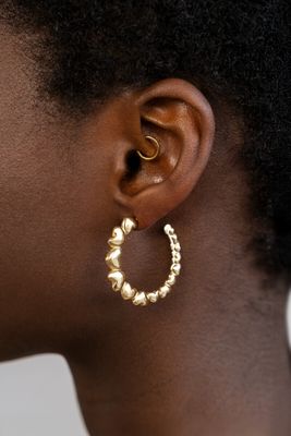 My Jewellery Earring hoop hearts goud