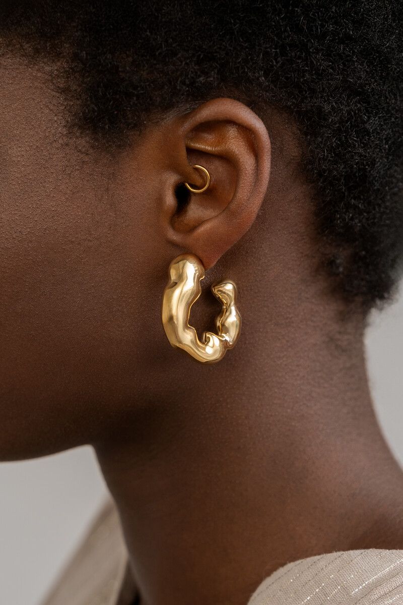 My Jewellery Earring hoops organic Goud