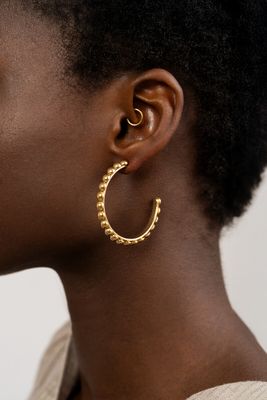My Jewellery Earring hoops dots medium Goud