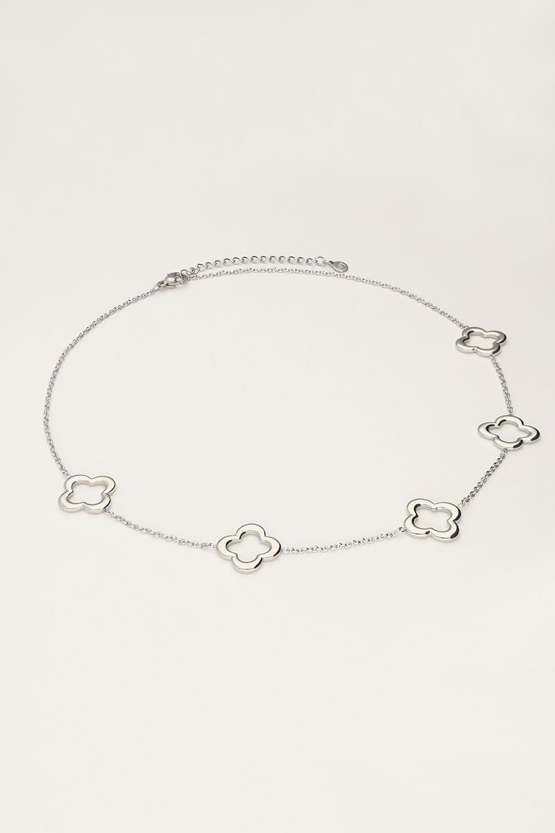 My Jewellery Necklace 5 clovers Zilver