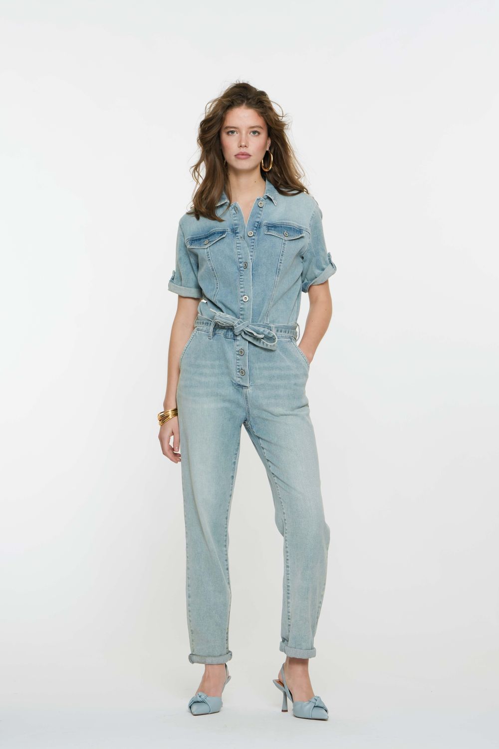 Geisha denim Jumpsuit Blauw