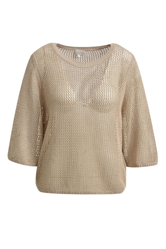 Milano Italy 1/2 sleeve pullover Ecru