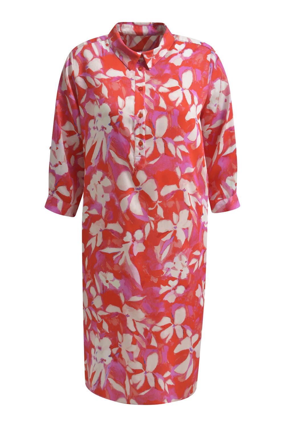 Milano Italy jurk multicolour print rood