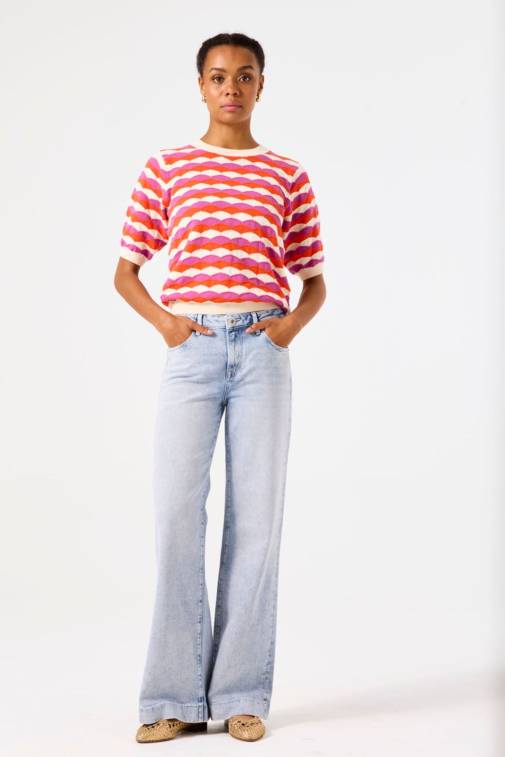 Garcia ladies gebreide pullover print