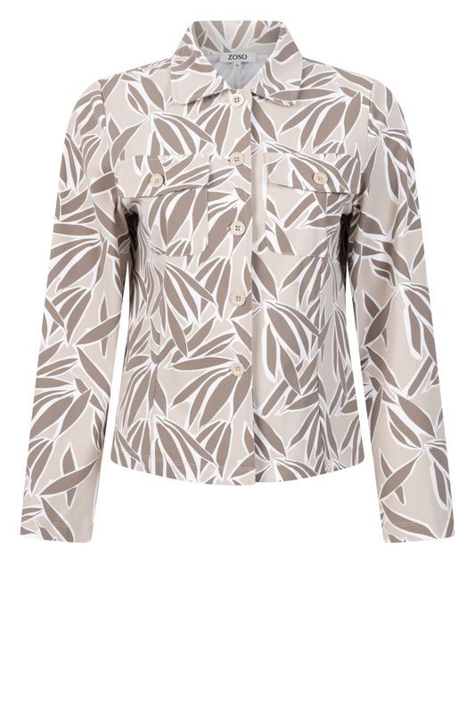 Zoso Print travel jacket/blouse Beige