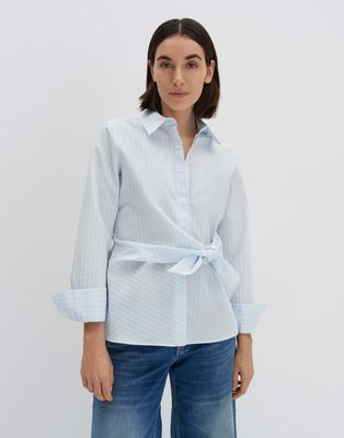 Someday gestreepte blouse met strik Zellissima