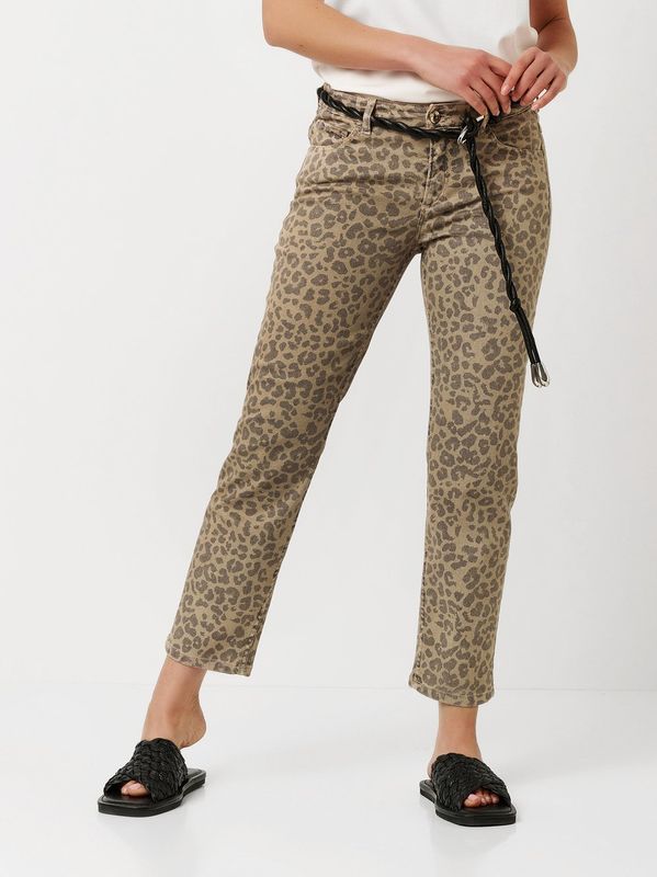 Toni Dress broek Ella Cropped panterprint