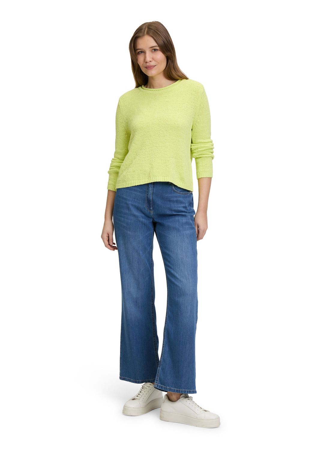 So Cosy gehaakte trui lime groen