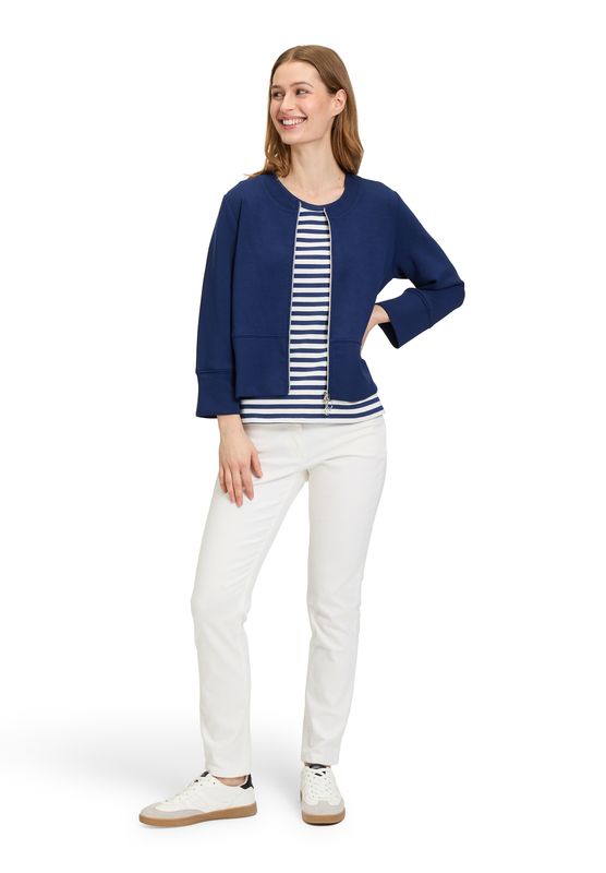 So Cosy vest met rits donker blauw