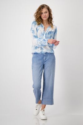 Monari blouse tie dye blauw