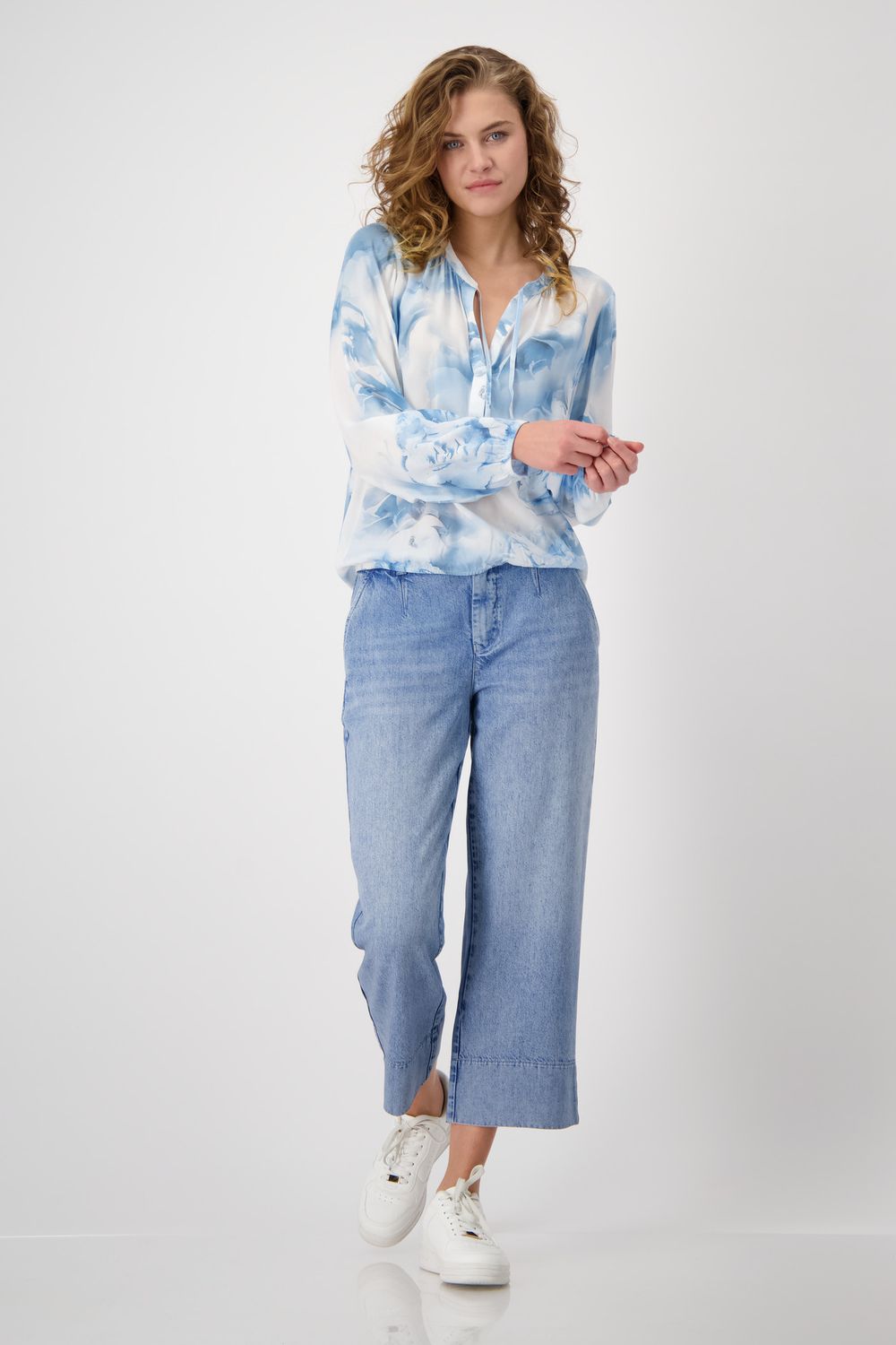 Monari blouse tie dye blauw