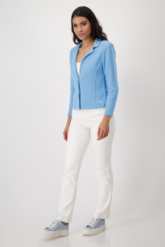 Monari Vest licht blauw met knopen