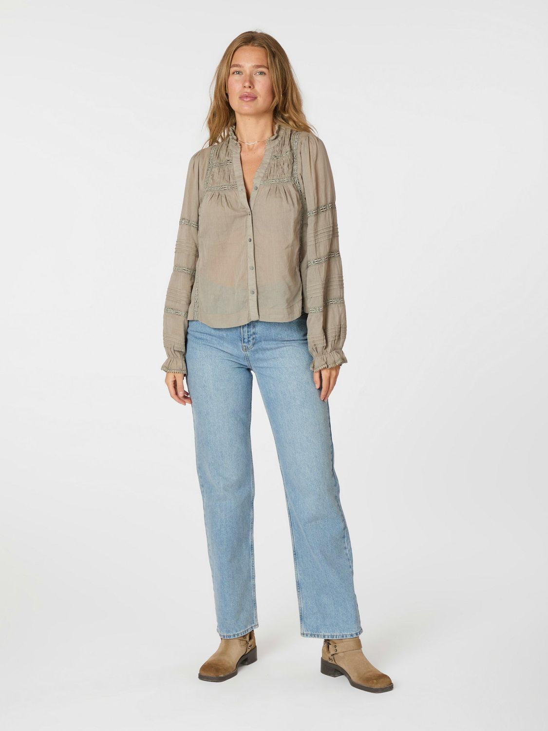 Neo Noir Lyla S Voile Blouse Groen