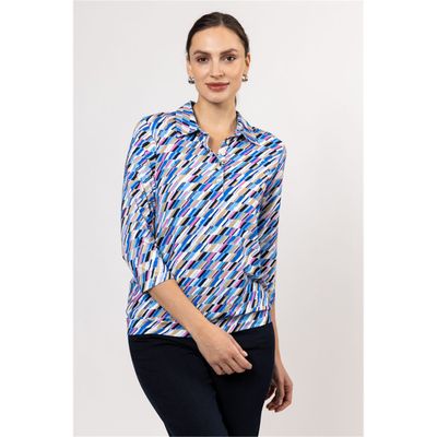 Roberto Sarto Blouse polo 3/4 mouw Multi