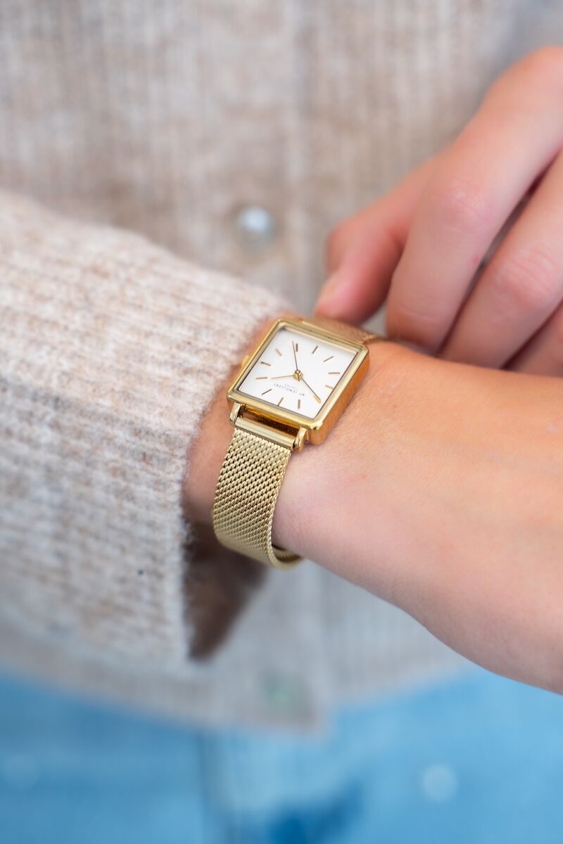 My Jewellery Horloge vierkante wijzerplaat Goud