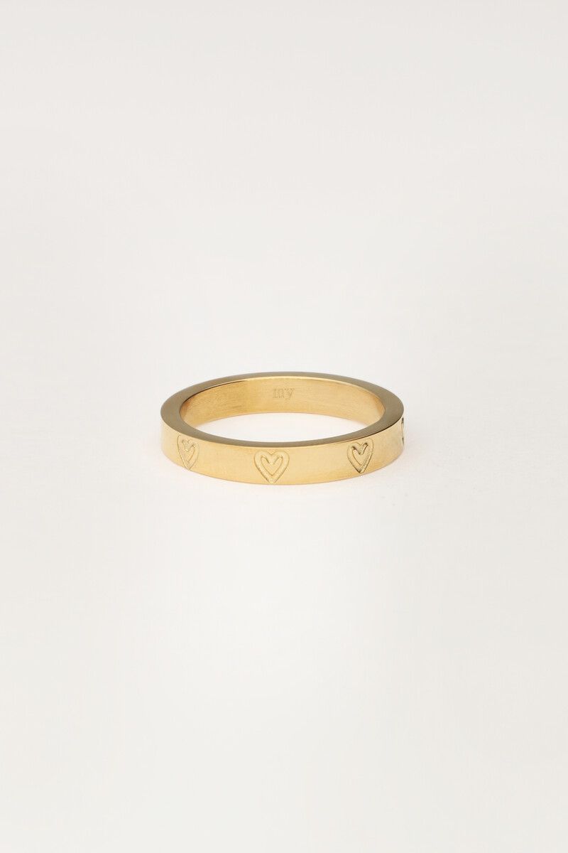 My Jewellery Ring heart engraved Goud