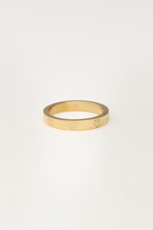My Jewellery Ring heart engraved Goud