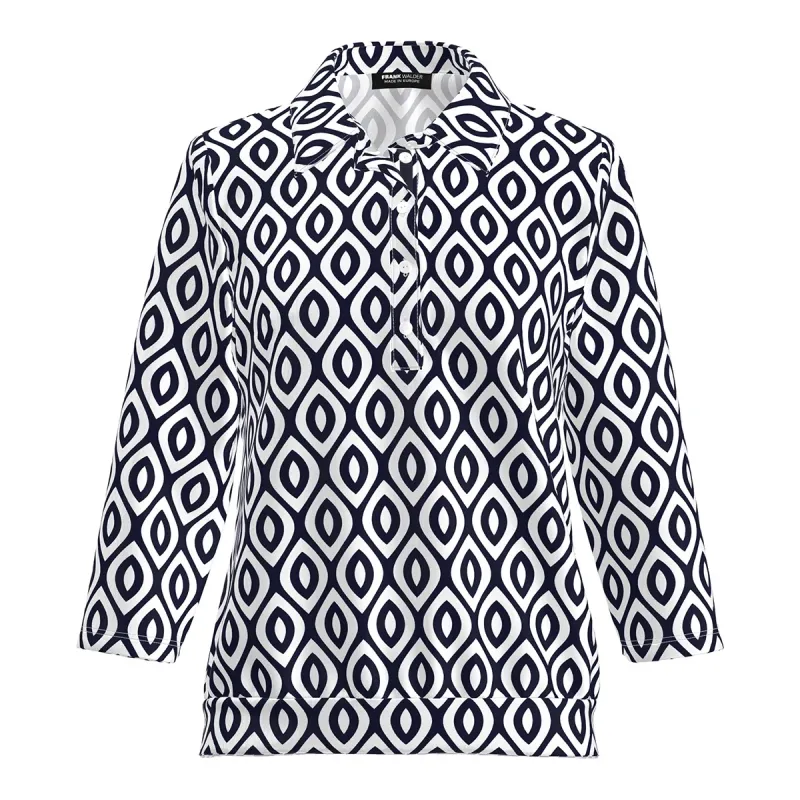 Frank Walder blouse Blauw