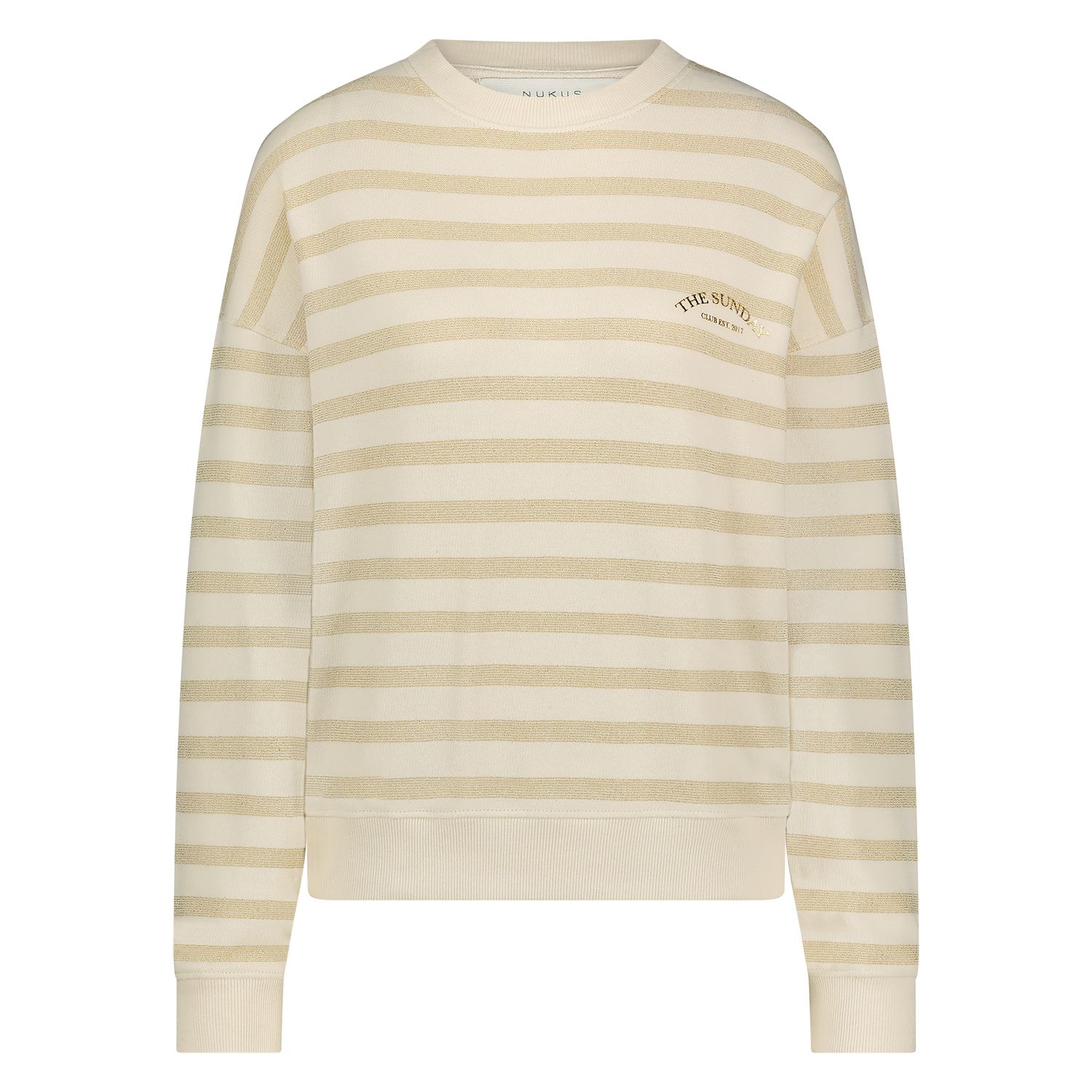 Nukus Noa Pullover Stripes Ecru