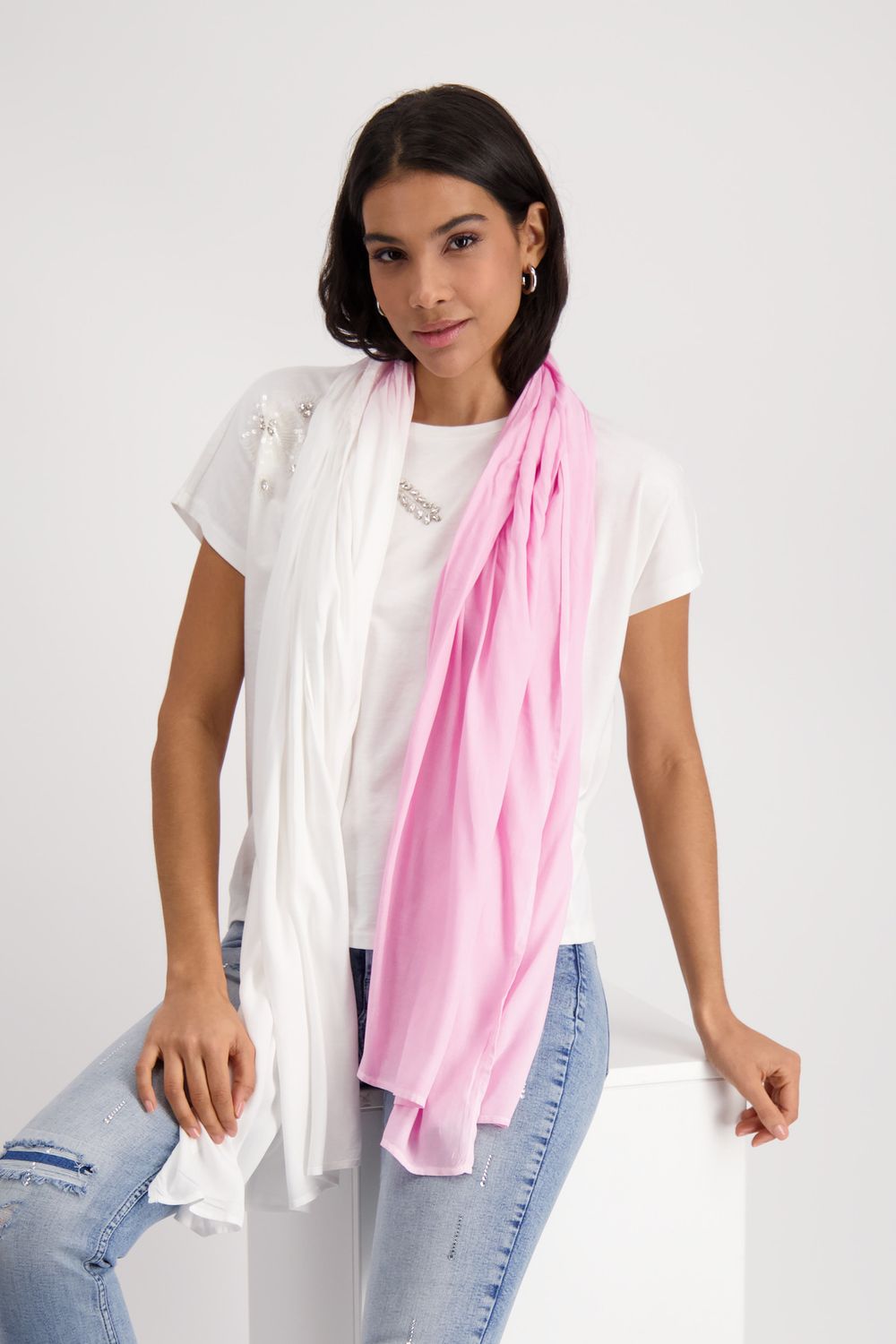 Monari sjaal bubblegum Roze
