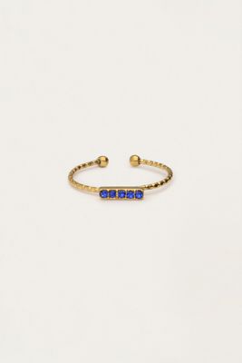 My Jewellery Ring fine blue strass Goud
