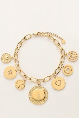 My Jewellery Bracelet charm coins goud