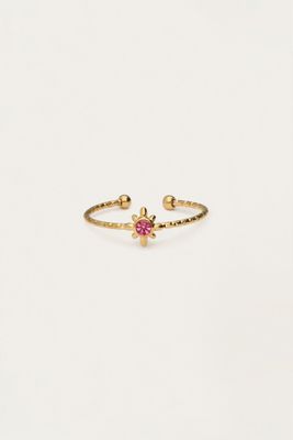 My Jewellery Ring fine sun strass pink Goud