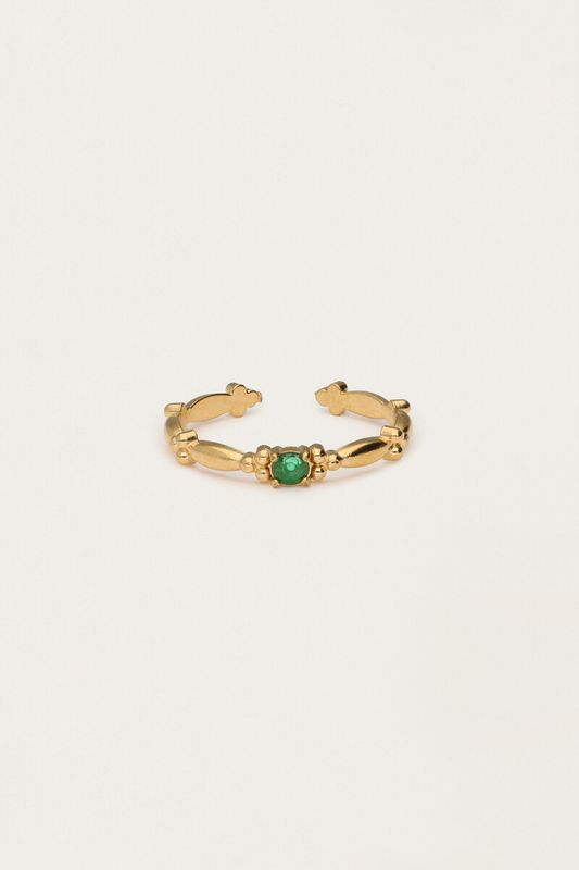 My Jewellery Ring fine vintage green Goud