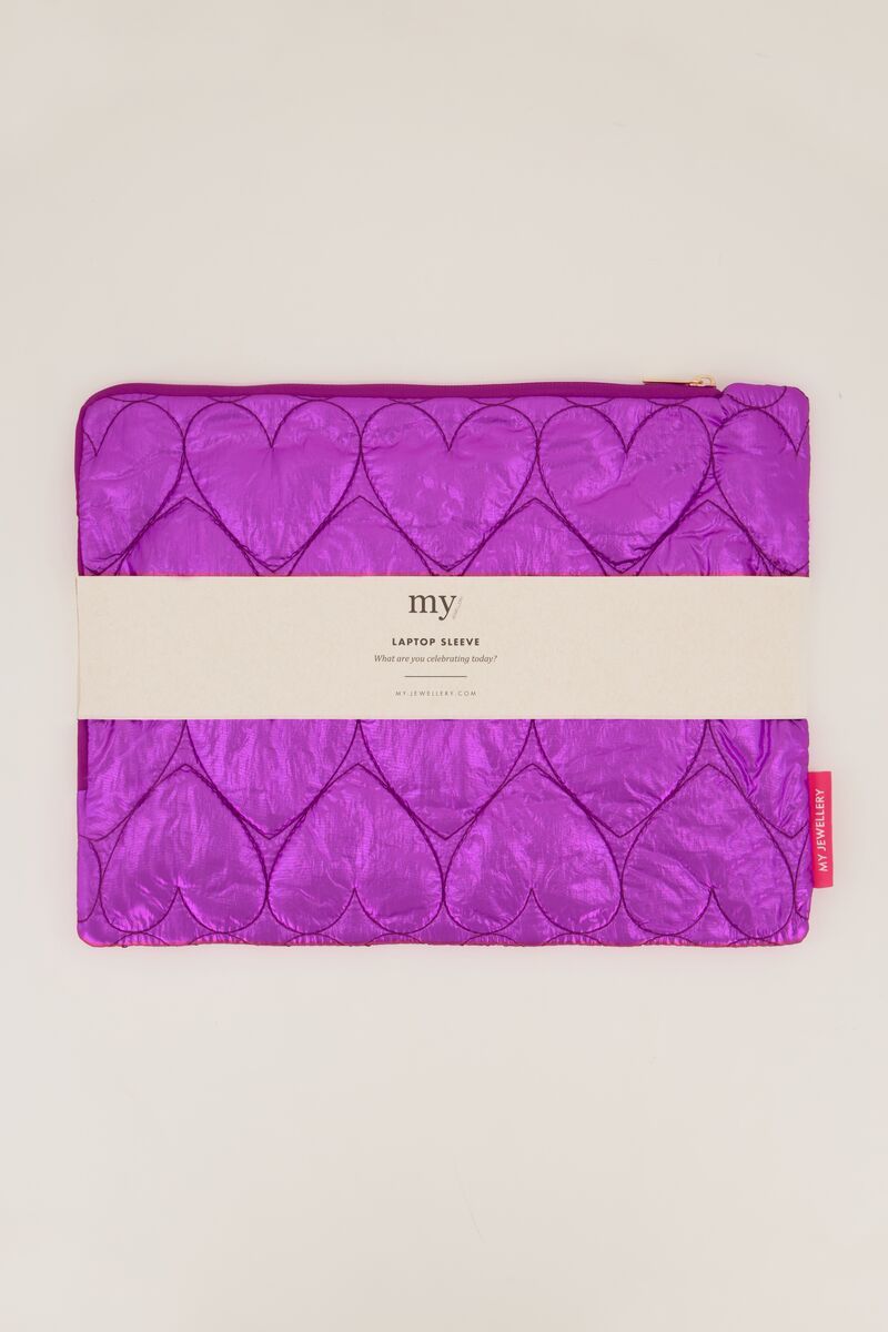 My Jewellery Laptop sleeve heart Paars