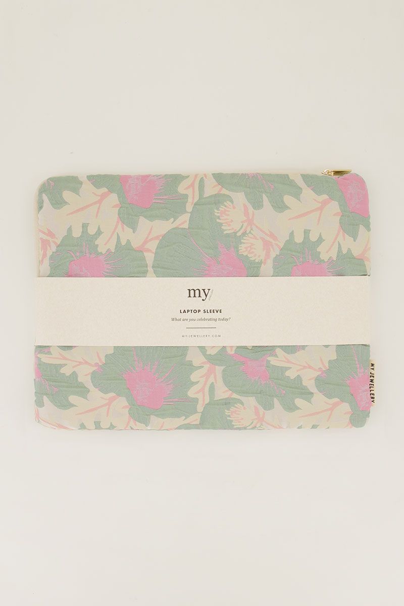 My Jewellery Laptop sleeve green jacquard Multi