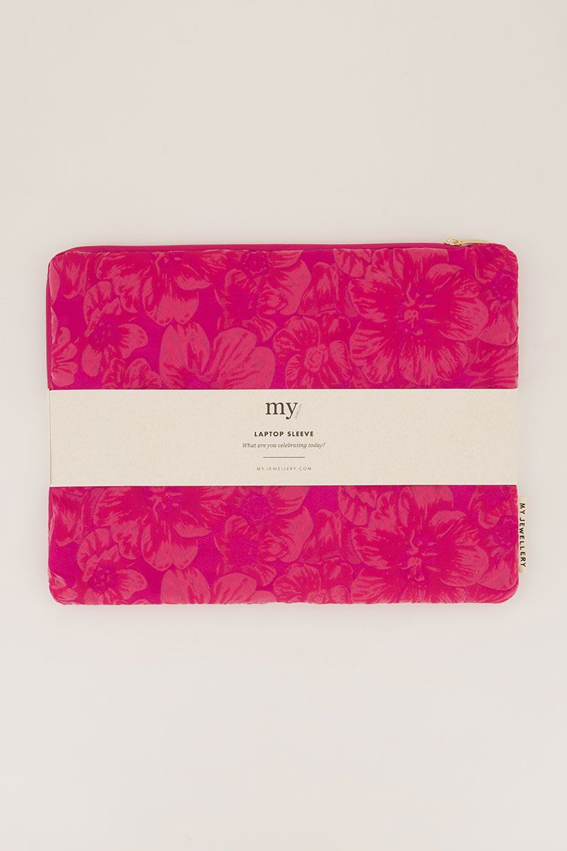 My Jewellery Laptop sleeve pink jacquard Roze