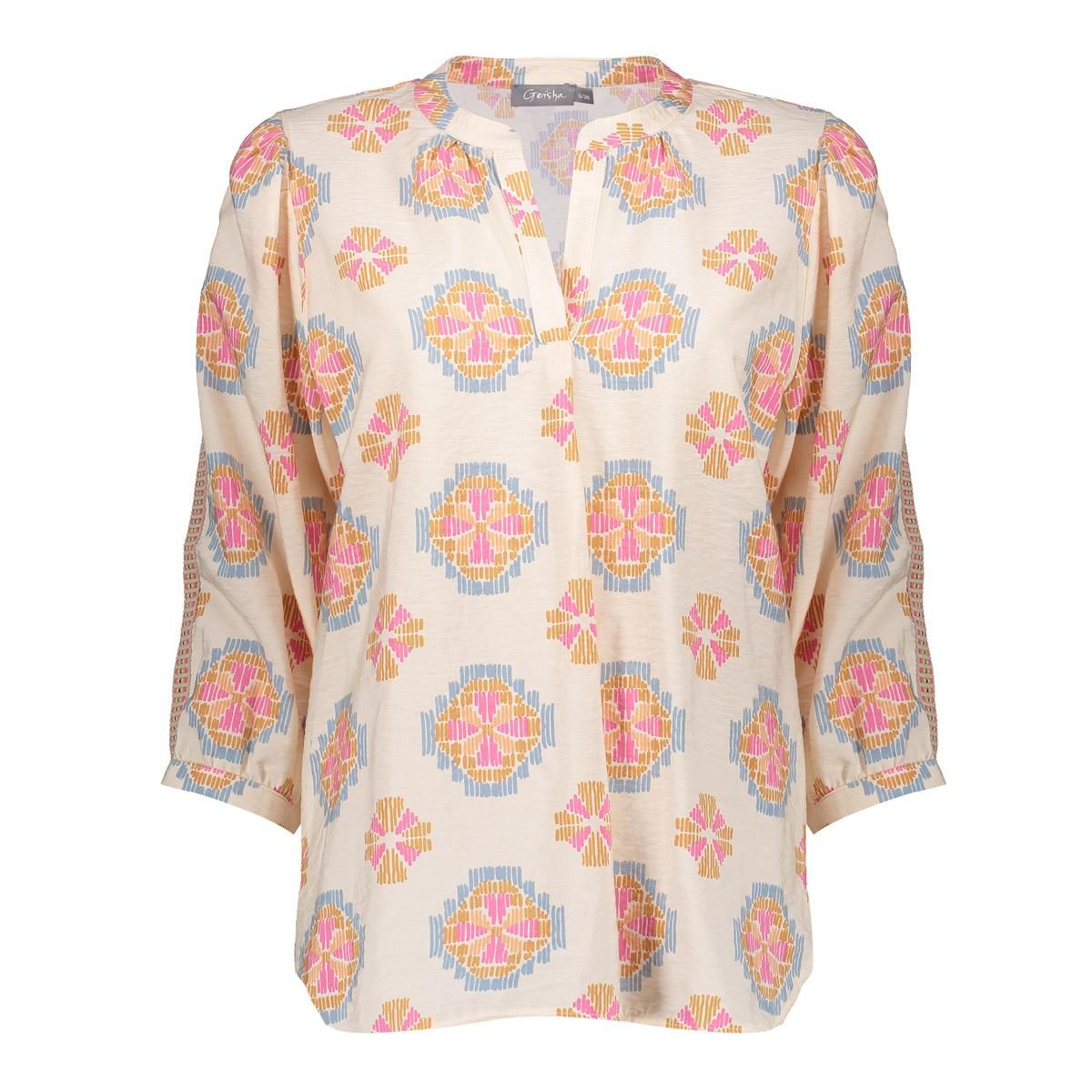 Geisha print blouse 3/4e mouw