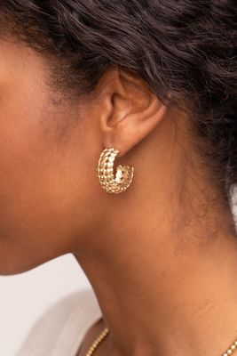 My Jewellery Earring vintage heart hoops Goud