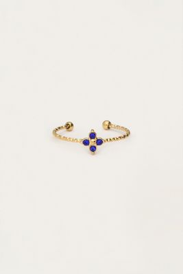 My Jewellery Ring fine small clover blue Goud