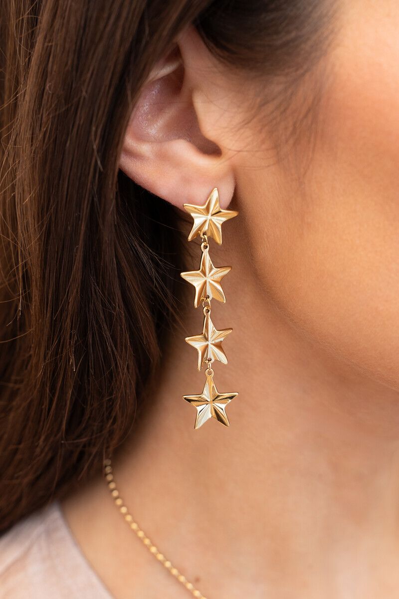 My Jewellery Earring 4 stars Multi goud