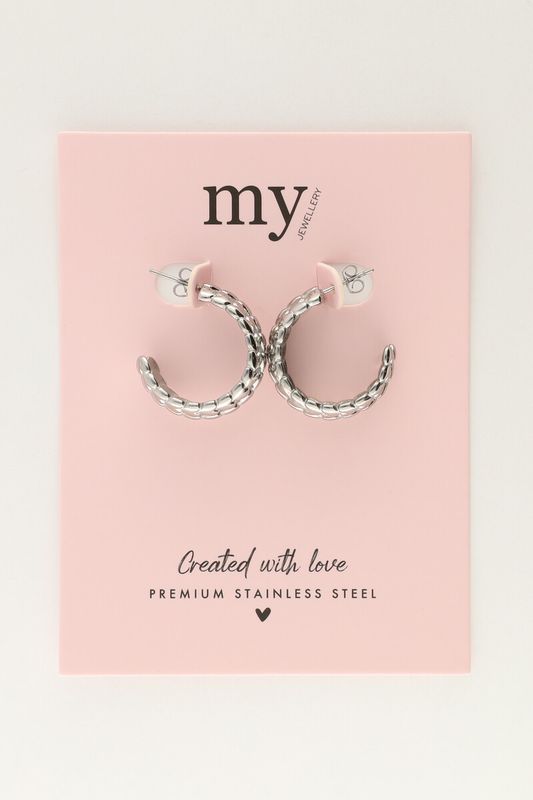 My Jewellery Earrings vintage heart hoops Zilver
