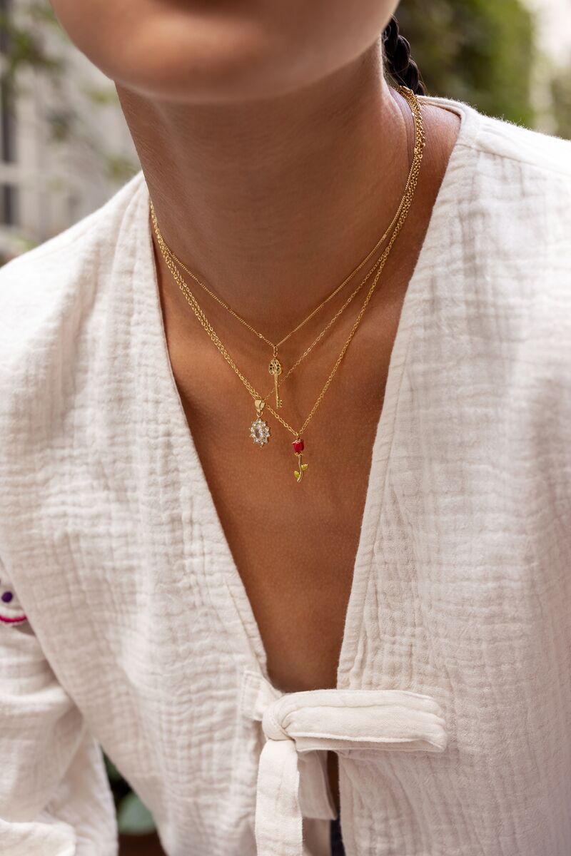 My Jewellery Necklace vintage strass Goud