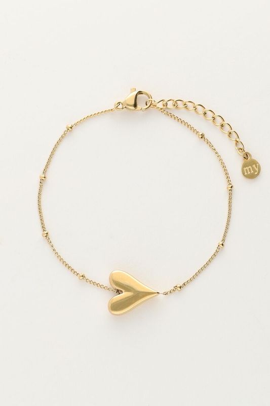 My Jewellery Bracelet heart horizontal Goud