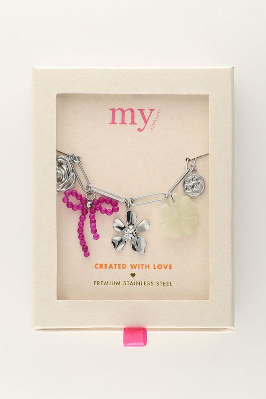 My Jewellery Bracelet 7 chunky charms Zilver