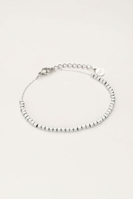 My Jewellery Bracelet square beads Zilver