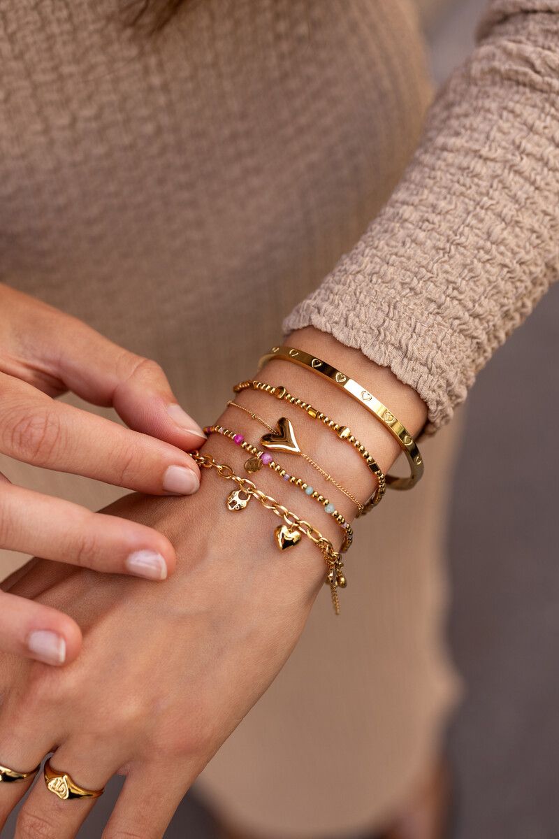 My Jewellery Bracelet heart horizontal Goud
