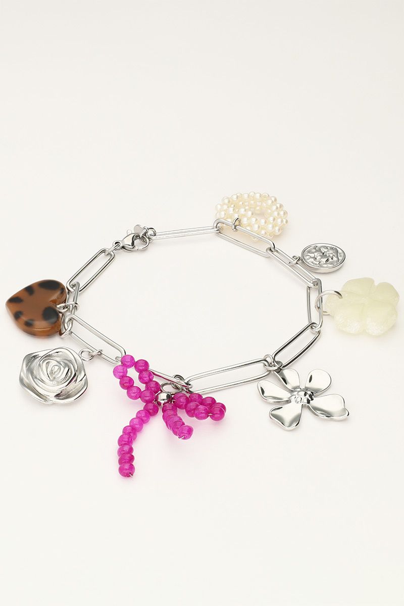 My Jewellery Bracelet 7 chunky charms Zilver