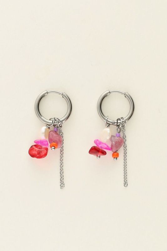 My Jewellery Earring mix stones Zilver