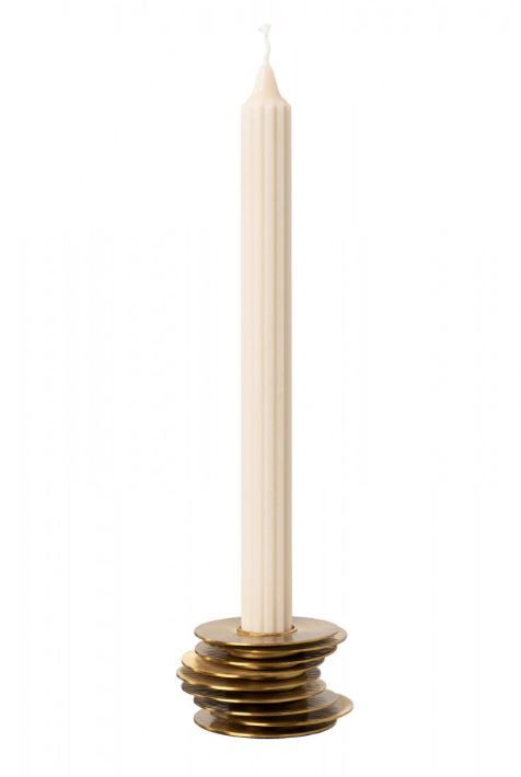 YAYA Brass disc candleholder Bruin