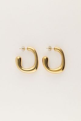 My Jewellery Earrings hoops oval Goud