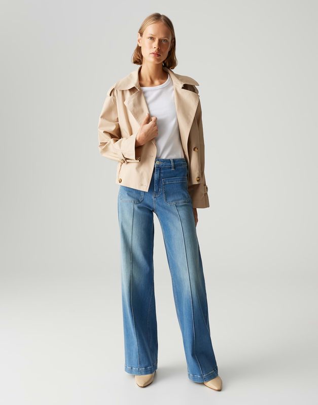 Opus Pants jeans Melly groove Blauw L32